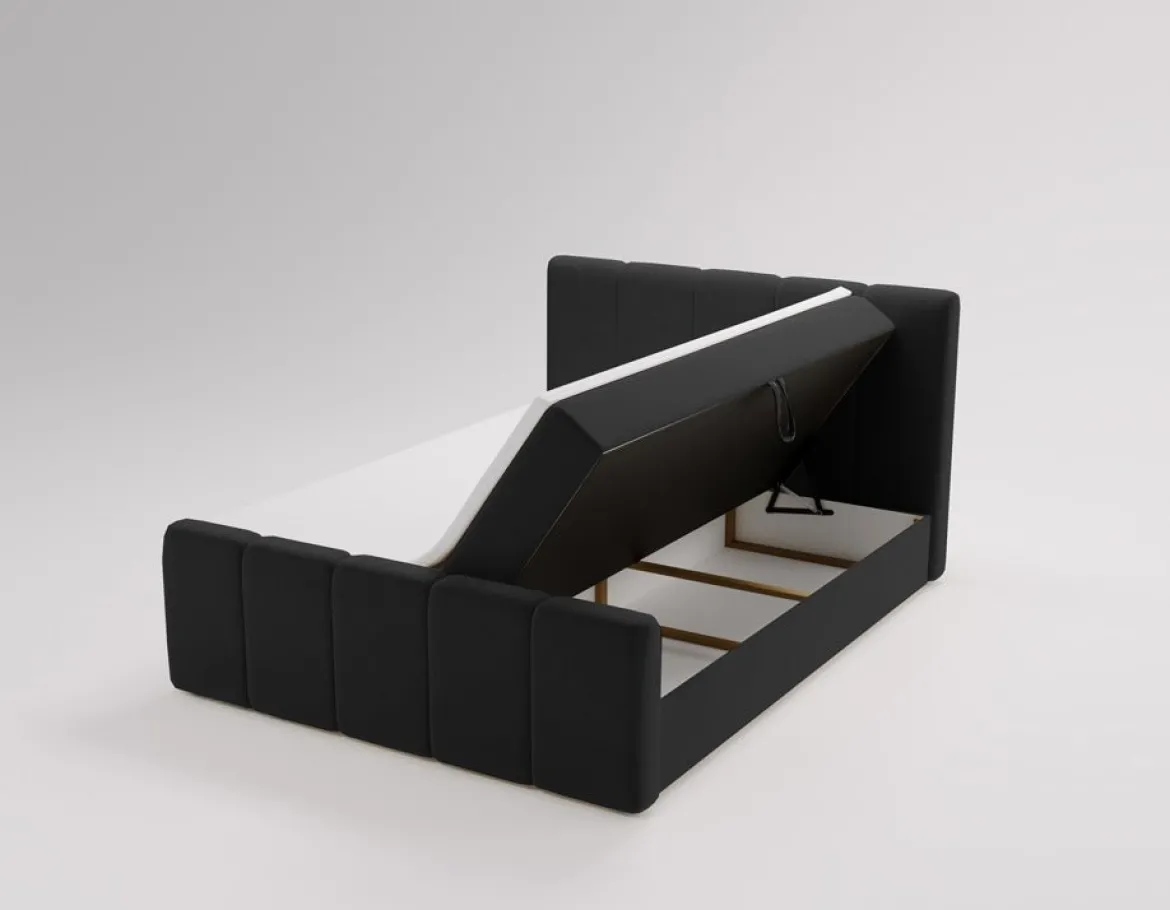 Boxspringbett Bergamo Samt mit Stauraum