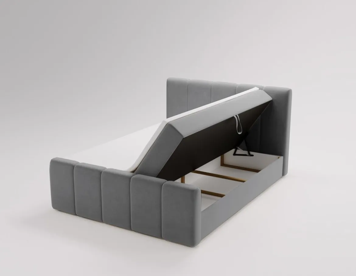 Boxspringbett Bergamo Samt mit Stauraum