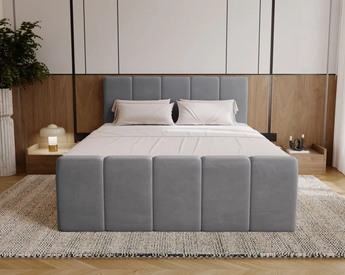 Boxspringbett Bergamo Samt mit Stauraum