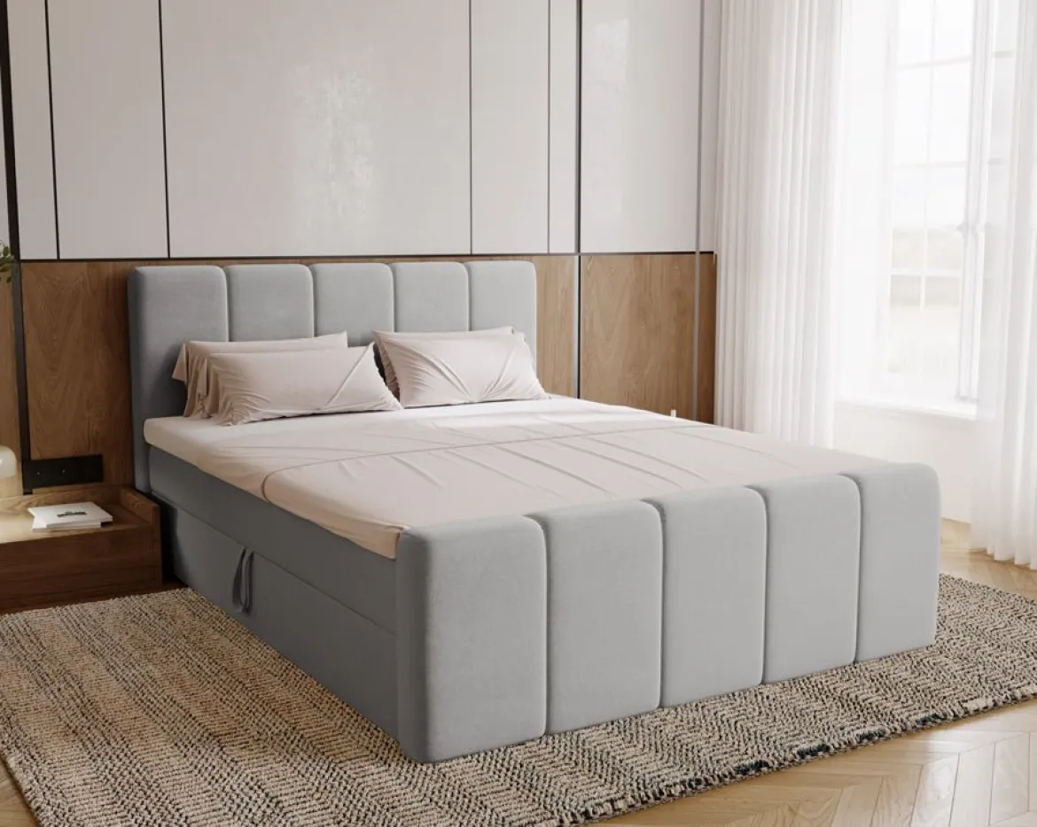 Boxspringbett Bergamo Samt mit Stauraum