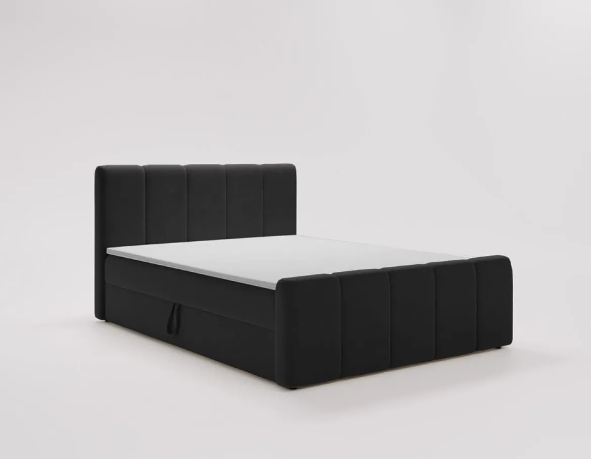 Boxspringbett Bergamo Samt mit Stauraum
