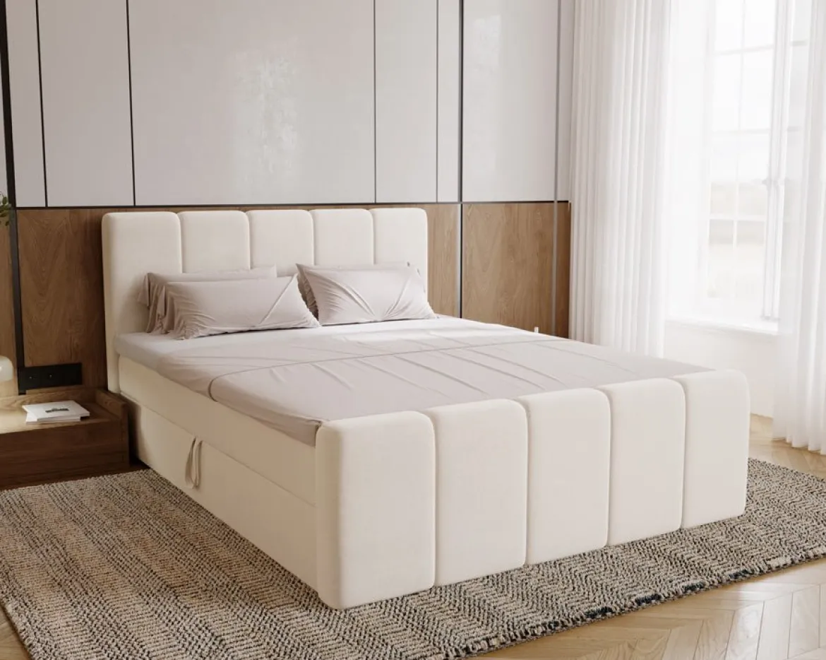 Boxspringbett Bergamo Samt mit Stauraum