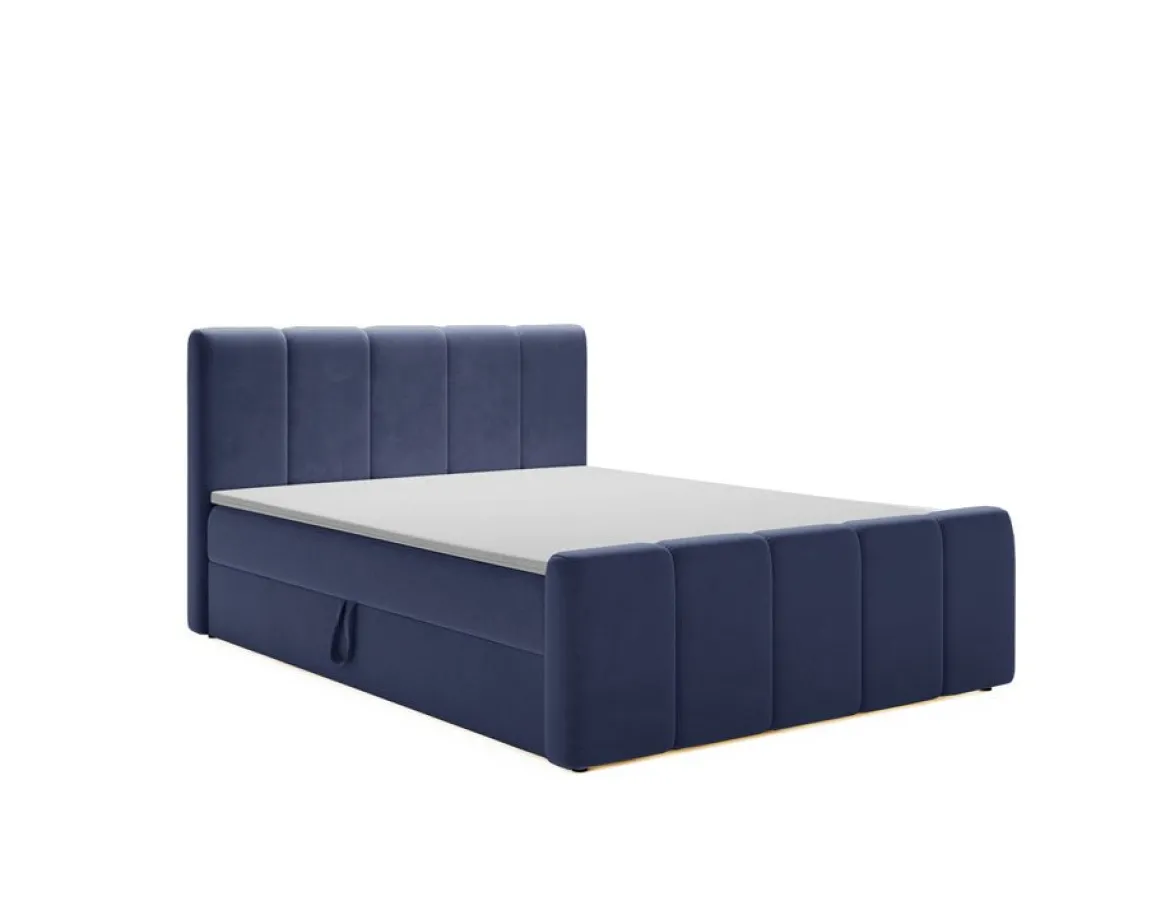 Boxspringbett Bergamo Samt mit Stauraum