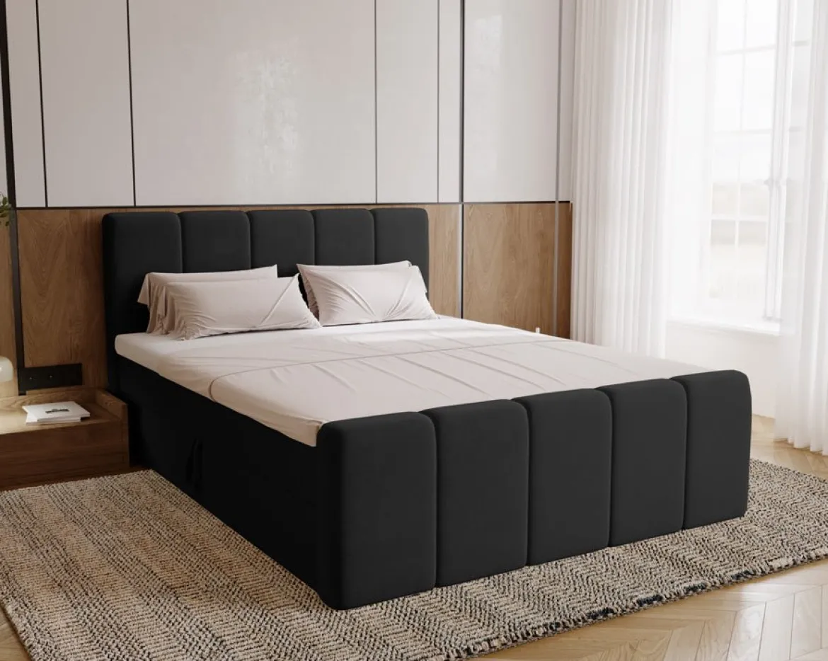 Boxspringbett Bergamo Samt mit Stauraum