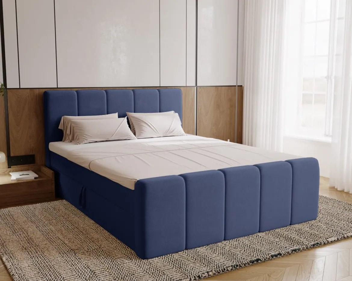 Boxspringbett Bergamo Samt mit Stauraum