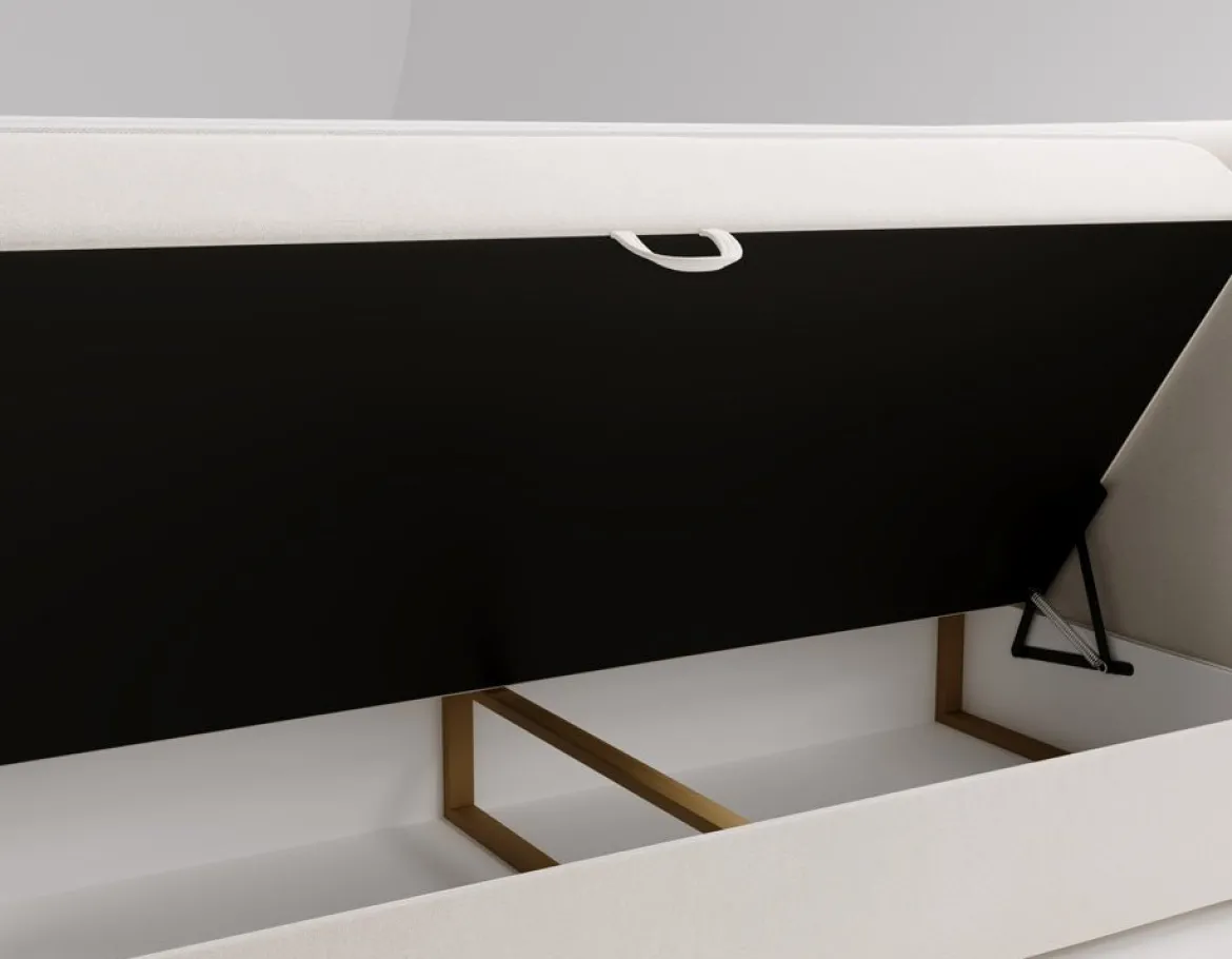 Boxspringbett Bergamo Samt mit Stauraum