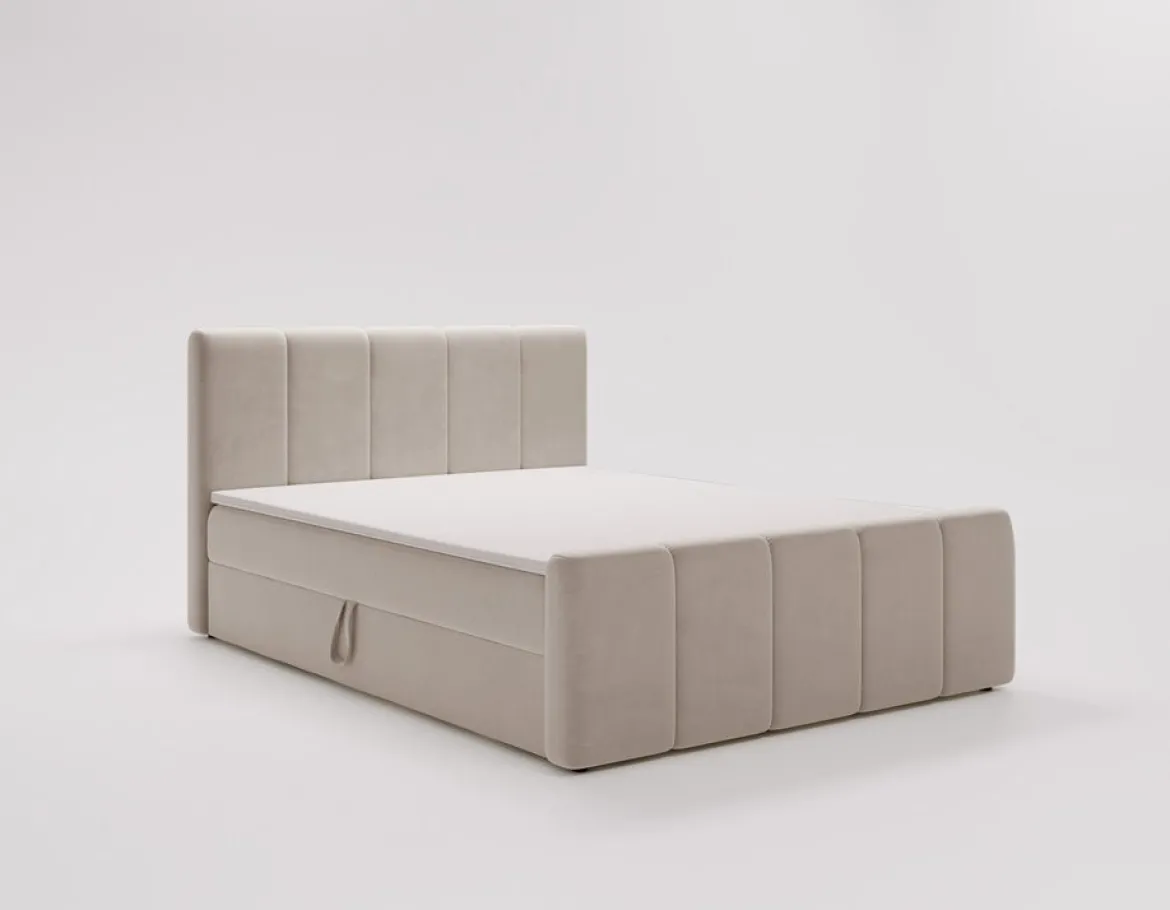 Boxspringbett Bergamo Samt mit Stauraum