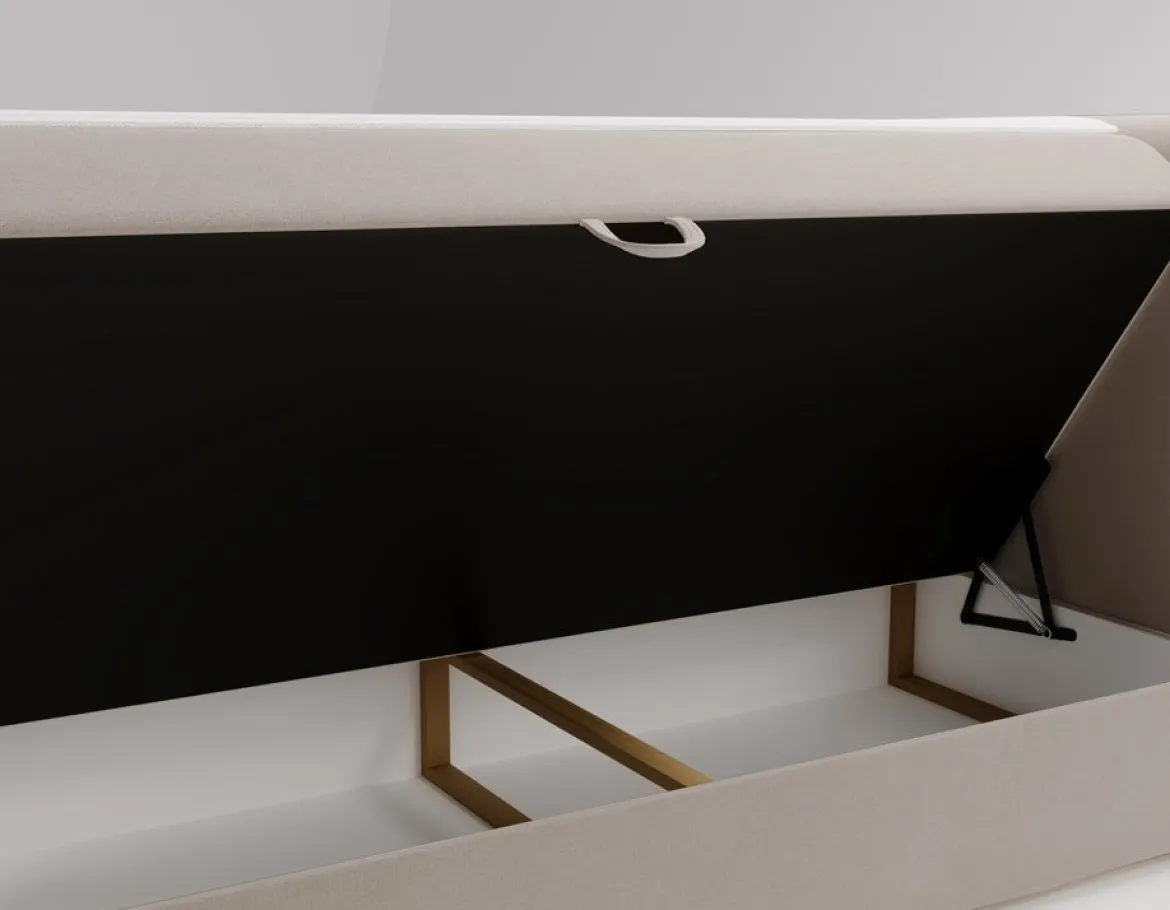 Boxspringbett Bergamo Samt mit Stauraum