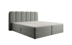 Boxspringbett Bologna in Strukturstoff mit Stauraum