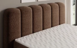 Boxspringbett Bologna in Strukturstoff mit Stauraum