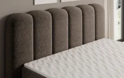 Boxspringbett Bologna in Strukturstoff mit Stauraum