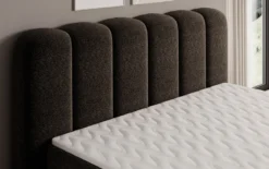 Boxspringbett Bologna in Strukturstoff mit Stauraum