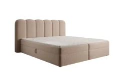Boxspringbett Bologna in Strukturstoff mit Stauraum
