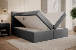 Boxspringbett Carito Bouclé mit USB und Stauraum