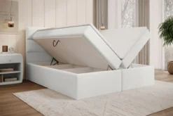 Boxspringbett Carito Bouclé mit USB und Stauraum