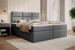 Boxspringbett Carito Bouclé mit USB und Stauraum