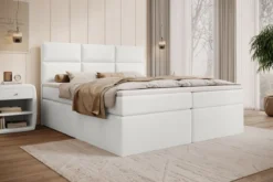 Boxspringbett Carito Bouclé mit USB und Stauraum