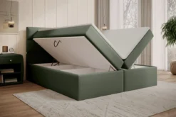 Boxspringbett Carito Bouclé mit USB und Stauraum