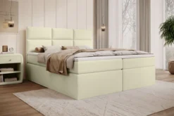 Boxspringbett Carito Bouclé mit USB und Stauraum