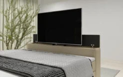 Boxspringbett Carito mit TV Lift, USB und Stauraum
