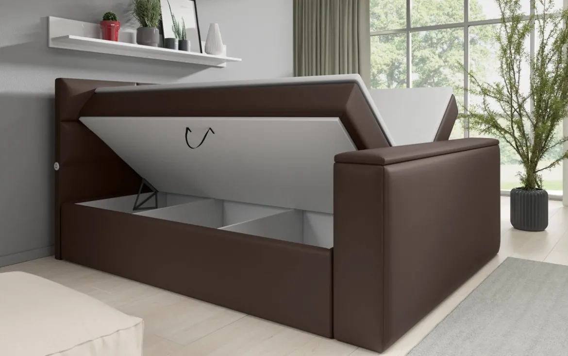 Boxspringbett Carito mit TV Lift, USB und Stauraum