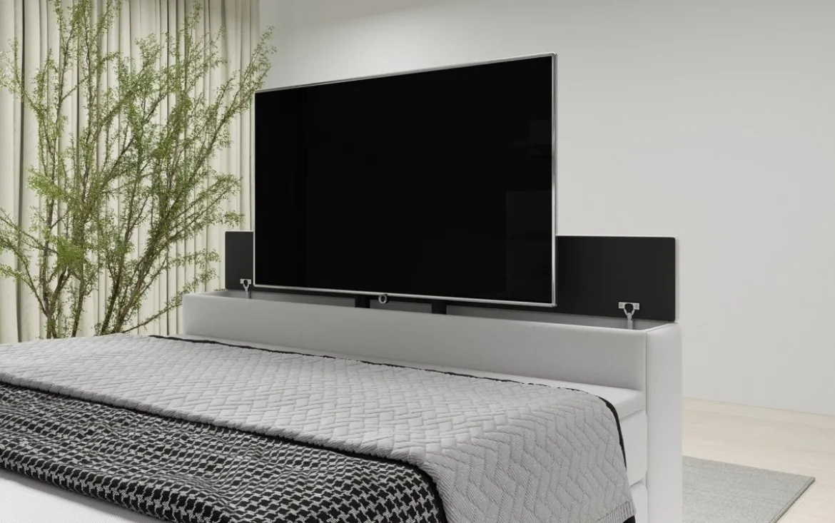 Boxspringbett Carito mit TV Lift, USB und Stauraum