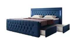 Boxspringbett Charme mit LED, USB und Stauraum (4 Schubladen)