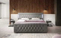 Boxspringbett Charme mit LED, USB und Stauraum (4 Schubladen)