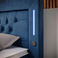 Boxspringbett Charme mit LED, USB und Stauraum (4 Schubladen)