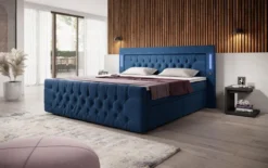 Boxspringbett Charme mit LED, USB und Stauraum (4 Schubladen)
