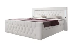 Boxspringbett Charme mit LED, USB und Stauraum (4 Schubladen)