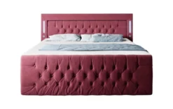 Boxspringbett Charme mit LED, USB und Stauraum (4 Schubladen)