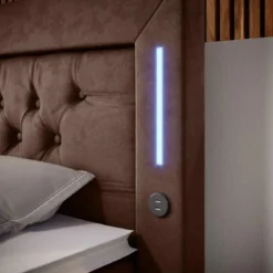 Boxspringbett Charme mit LED, USB und Stauraum (4 Schubladen)