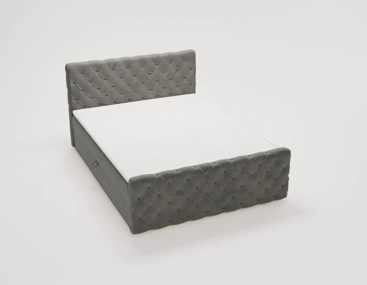 Boxspringbett Chester Samt mit Stauraum