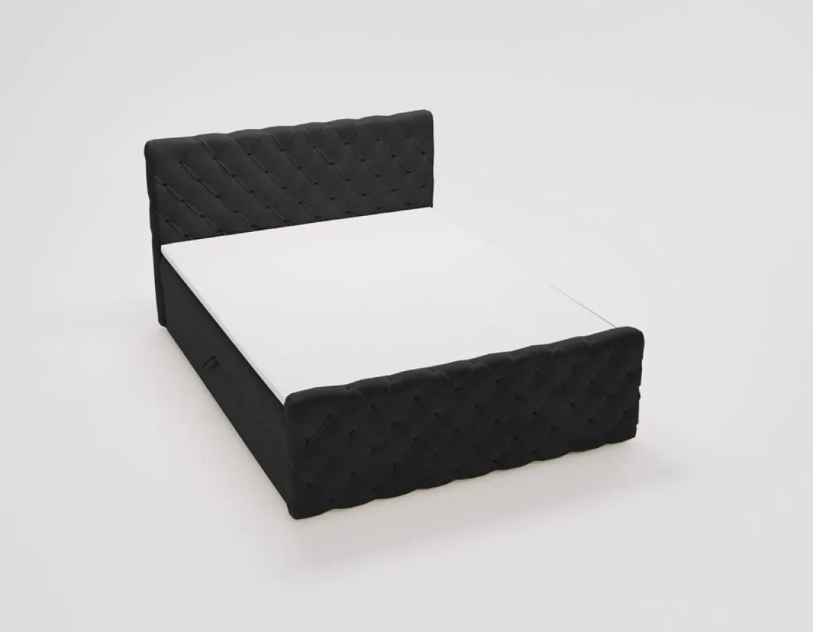 Boxspringbett Chester Samt mit Stauraum