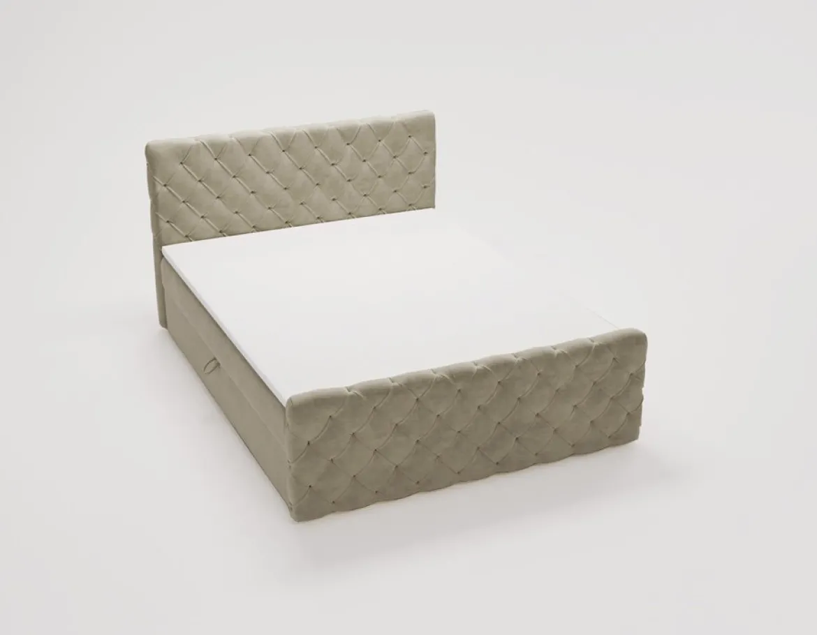 Boxspringbett Chester Samt mit Stauraum