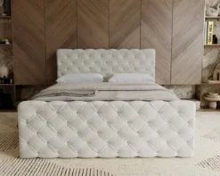 Boxspringbett Chester Samt mit Stauraum