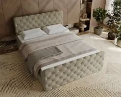 Boxspringbett Chester Samt mit Stauraum