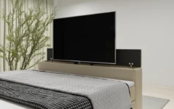 Boxspringbett Citaro mit TV Lift, USB und Stauraum