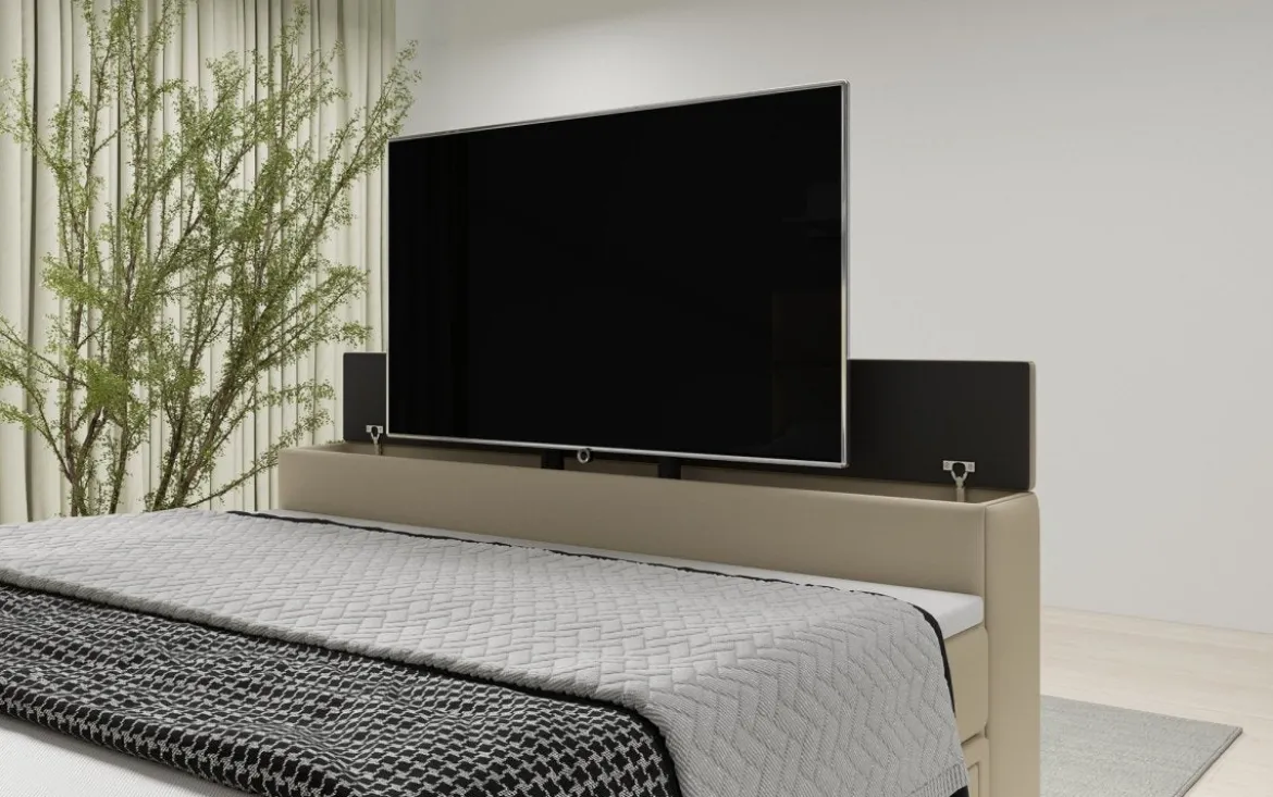 Boxspringbett Citaro mit TV Lift, USB und Stauraum