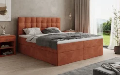 Boxspringbett Como in Cord mit Stauraum
