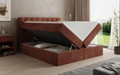 Boxspringbett Como in Cord mit Stauraum