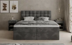 Boxspringbett Como in Cord mit Stauraum