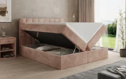 Boxspringbett Como in Cord mit Stauraum