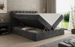 Boxspringbett Como in Cord mit Stauraum