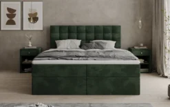 Boxspringbett Como in Cord mit Stauraum