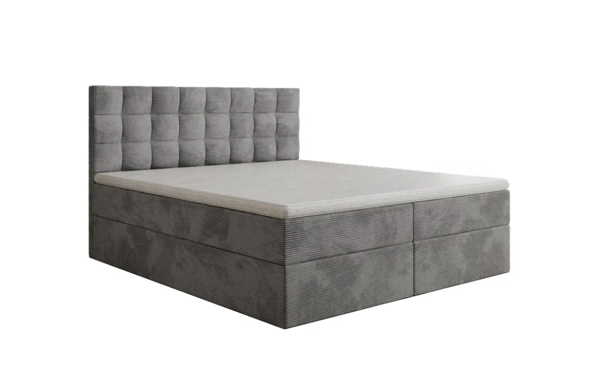 Boxspringbett Como in Cord mit Stauraum