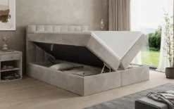 Boxspringbett Como in Cord mit Stauraum