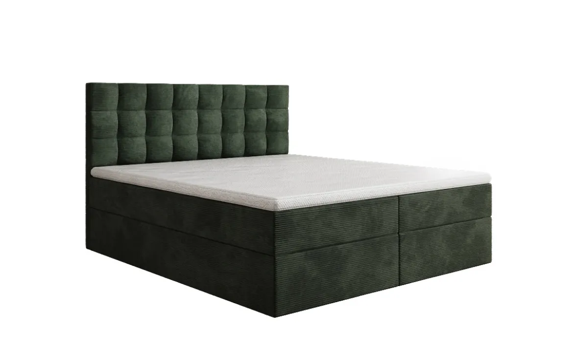 Boxspringbett Como in Cord mit Stauraum