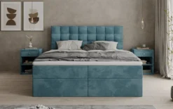 Boxspringbett Como in Cord mit Stauraum